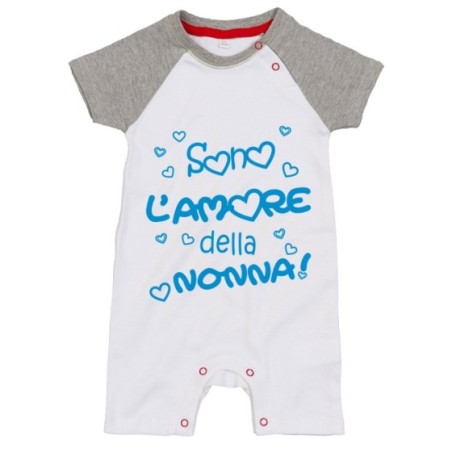 Pagliaccetto neonato personalizzabile con nome sono l'amore del nonno dei nonni Per i nonni