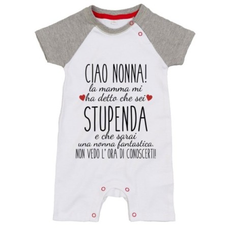 Pagliaccetto neonato ciao nonni mamma mi ha detto che...