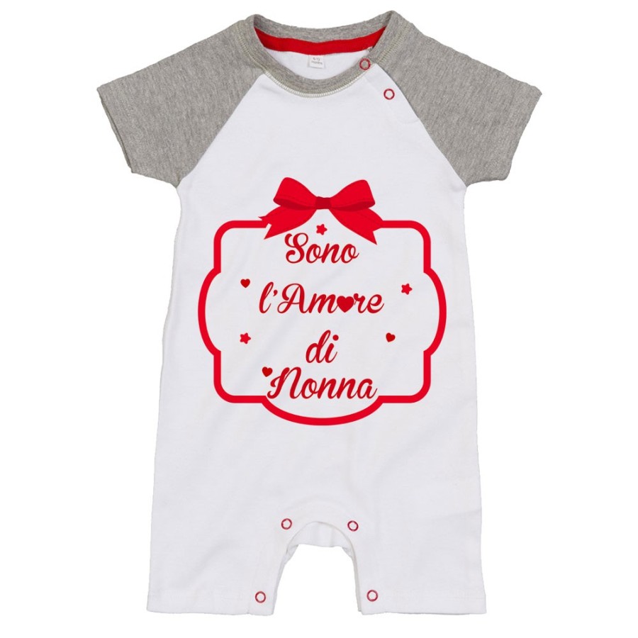 Pagliaccetto personalizzabile con nome sono l'amore di nonno dei nonni con fiocco Per i nonni