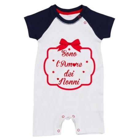 Pagliaccetto personalizzabile con nome sono l'amore di nonno dei nonni con fiocco Per i nonni