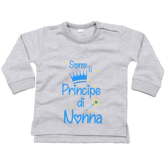 Felpa neonato sono il principe del nonno dei nonni Per i nonni