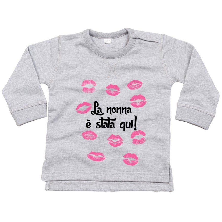 Felpa neonato personalizzabile con nome nonna è stata qui Per i nonni