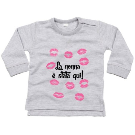 Felpa neonato personalizzabile con nome nonna è stata qui