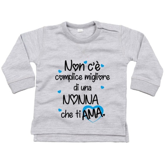 Felpa neonato non c'è complice migliore di un nonno di una nonna che ti ama Per i nonni