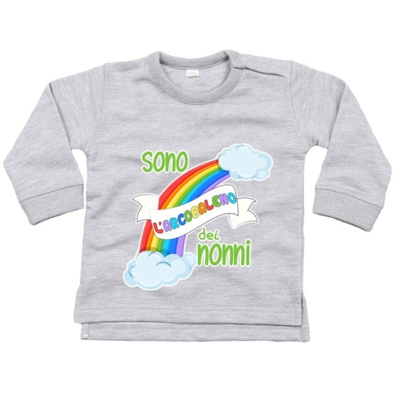 Felpa neonato personalizzabile con nome sono l'arcobaleno del nonno dei nonni Per i nonni