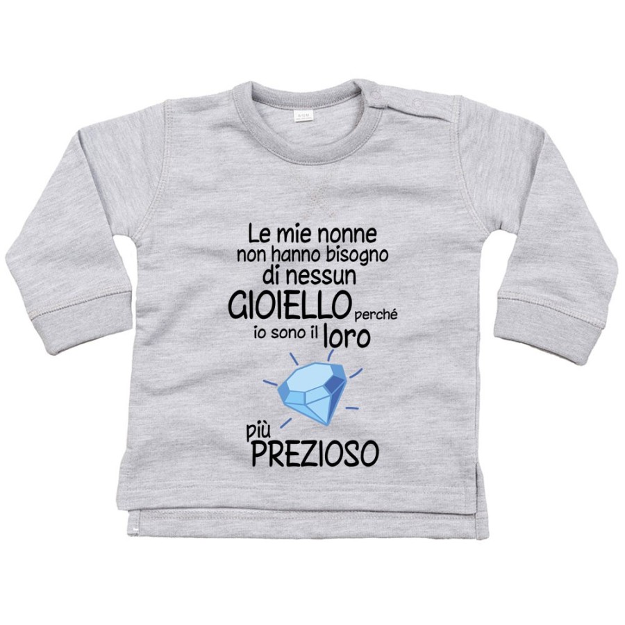 Felpa neonato sono il gioiello più prezioso della nonna dei nonni Per i nonni