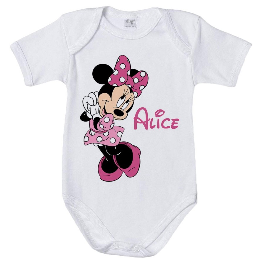 Body neonata personalizzato con nome cute minnie Cartoon
