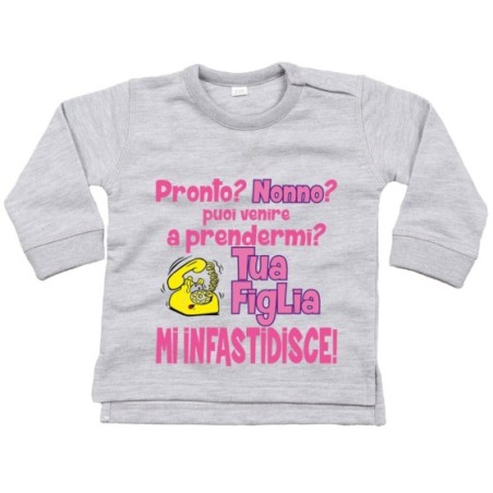 Felpa neonato pronto nonno nonna? puoi venire a...