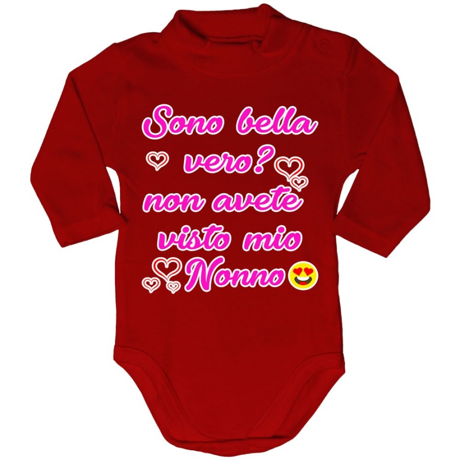 Body lupetto personalizzabile con nome sono bello vero? non avete visto mio nonno i miei nonni Per i nonni