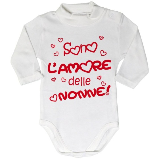 Body lupetto neonato personalizzabile con nome sono l'amore del nonno dei nonni Per i nonni