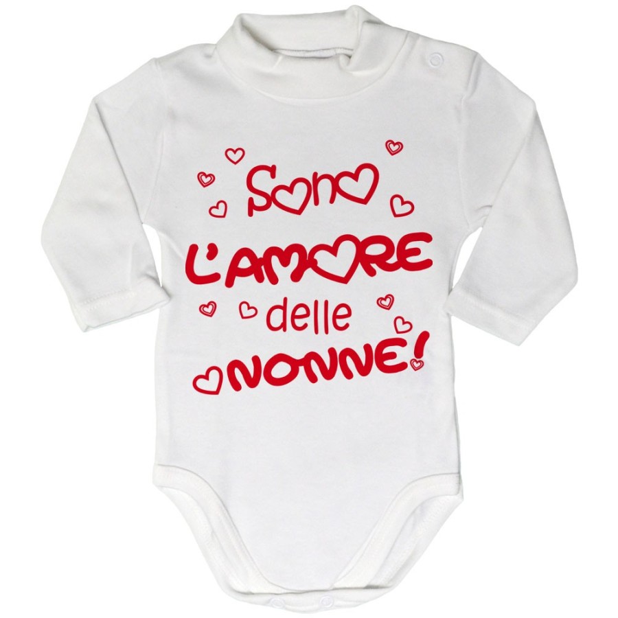 Body lupetto neonato personalizzabile con nome sono l'amore del nonno dei nonni Per i nonni