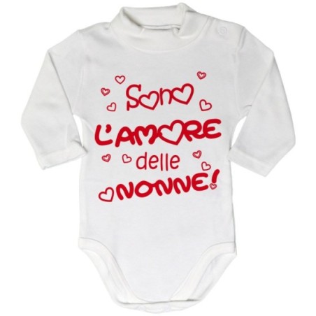 Body lupetto neonato personalizzabile con nome sono l'amore del nonno dei nonni Per i nonni