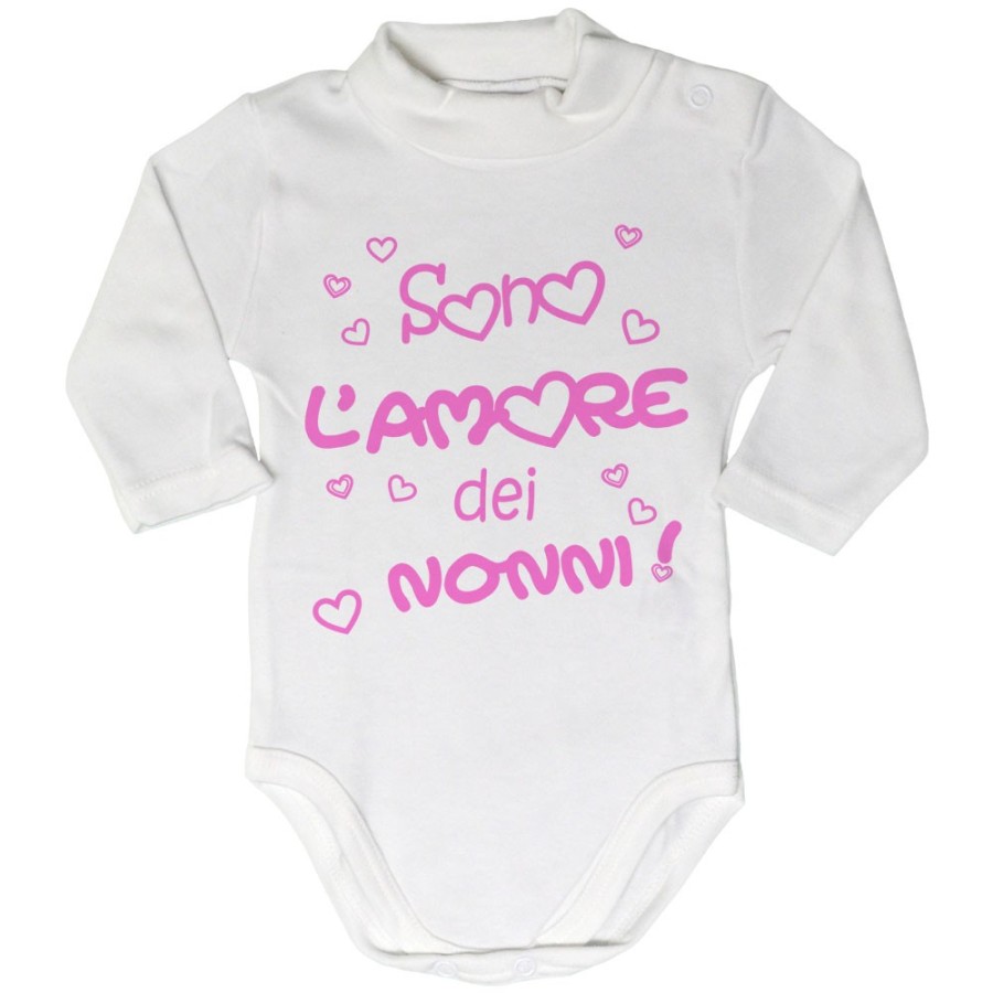 Body lupetto neonato personalizzabile con nome sono l'amore del nonno dei nonni Per i nonni