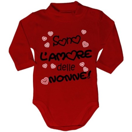 Body lupetto neonato personalizzabile con nome sono l'amore del nonno dei nonni Per i nonni