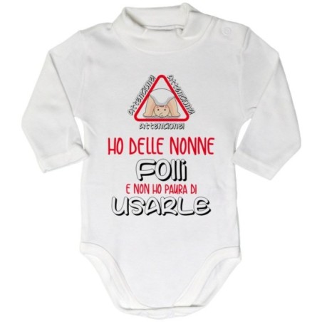 Body lupetto personalizzabile attenzione ho un nonno dei...