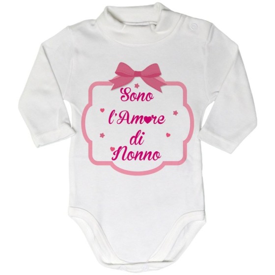 Body lupetto personalizzabile con nome sono l'amore di nonno dei nonni con fiocco Per i nonni