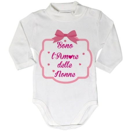 Body lupetto personalizzabile con nome sono l'amore di nonno dei nonni con fiocco Per i nonni