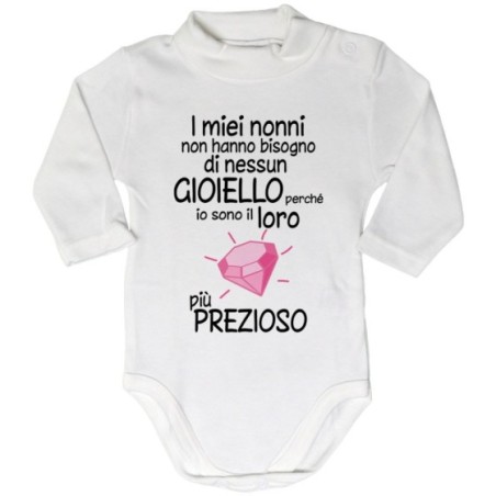 Body lupetto neonato sono il gioiello più prezioso della nonna dei nonni Per i nonni