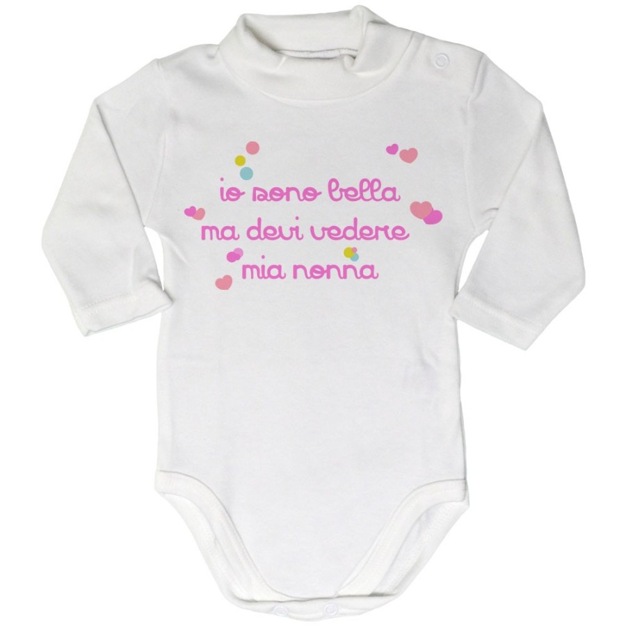 Body lupetto neonato personalizzabile con nome io sono bella ma devi vedere mio nonno i miei nonni Per i nonni