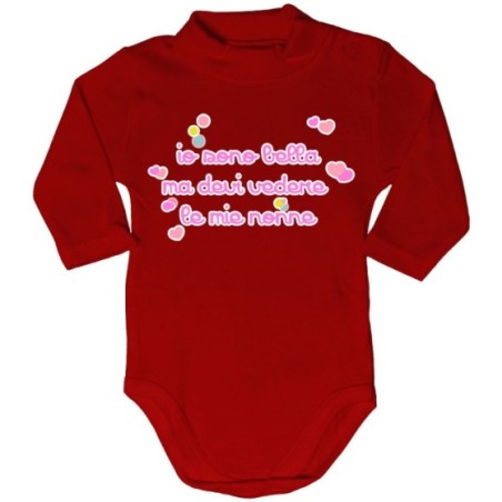 Body lupetto neonato personalizzabile con nome io sono bella ma devi vedere mio nonno i miei nonni Per i nonni