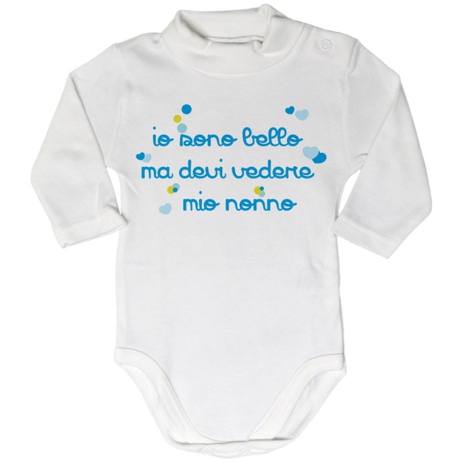 Body lupetto neonato personalizzabile con nome io sono bella ma devi vedere mio nonno i miei nonni Per i nonni