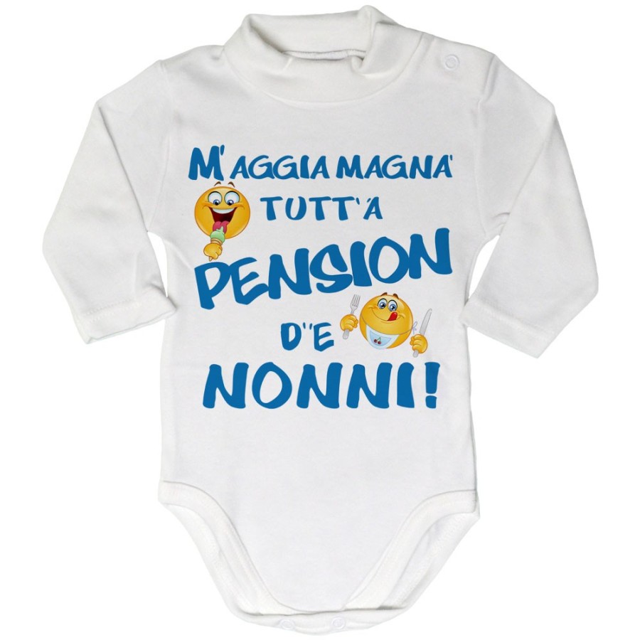 Body lupetto neonato mi devo mangiare tutta la pensione del nonnodei nonni Per i nonni