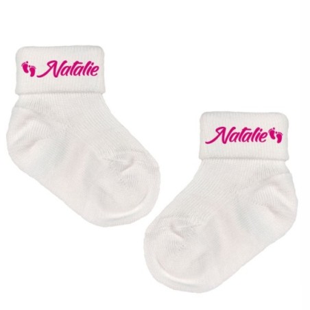 Calzini neonato personalizzati con nome e piedini Divertenti