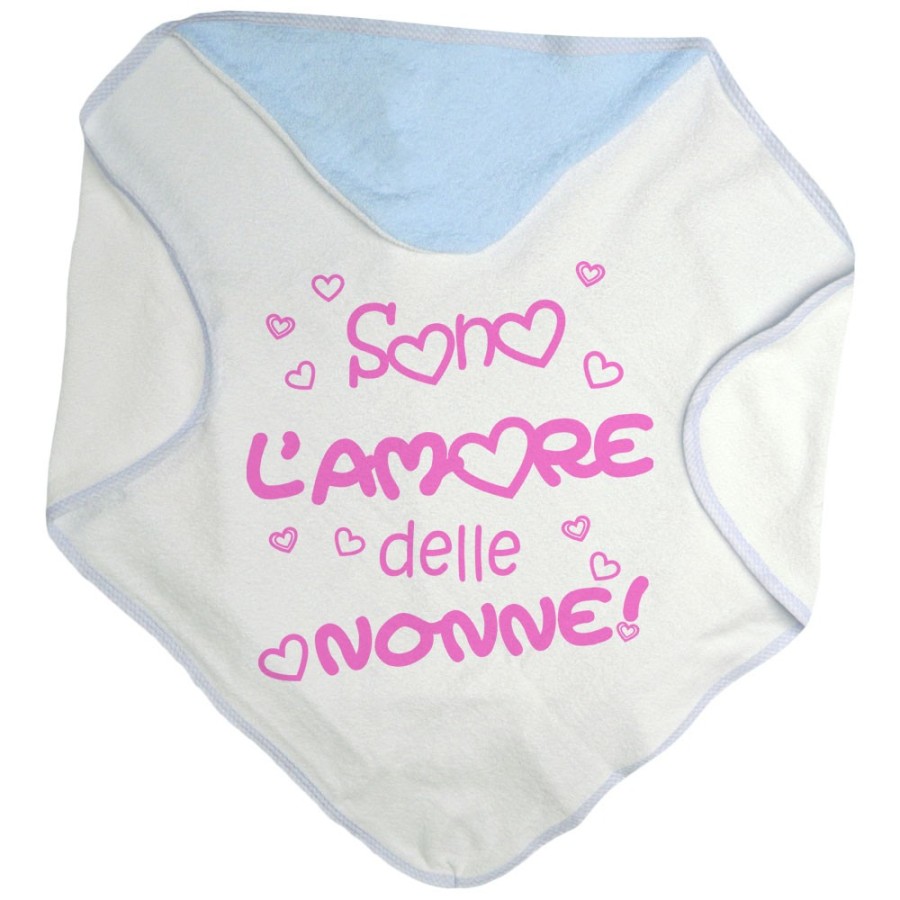 Accappatoio neonato personalizzabile con nome sono l'amore del nonno dei nonni Per i nonni