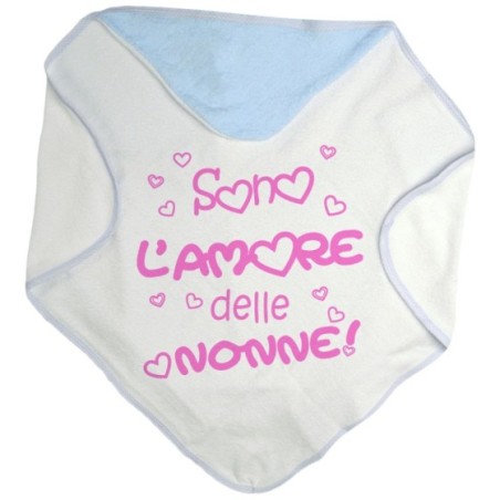 Accappatoio neonato personalizzabile con nome sono l'amore del nonno dei nonni Per i nonni
