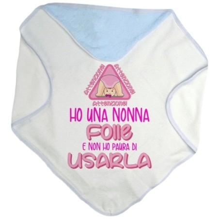 Accappatoio personalizzabile attenzione ho un nonno dei nonni folle folli non ho paura di usarlo usarli Per i nonni