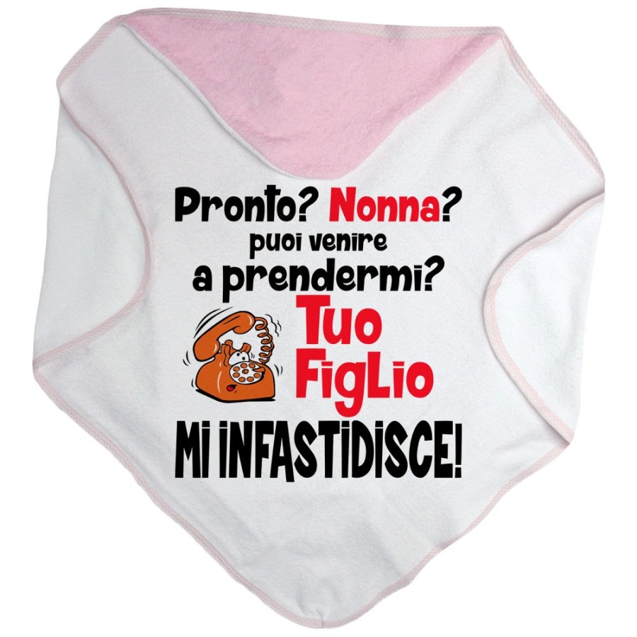 Accappatoio neonato pronto nonna nonno? puoi venire a prendermi? tua figlio mi infastidisce Per i nonni