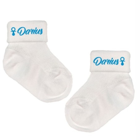 Calzini neonato personalizzati con nome e ciuccio