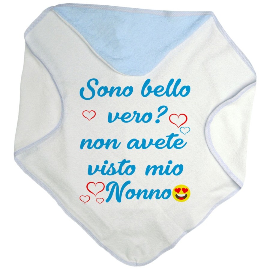 Accappatoio personalizzabile con nome sono bello vero? non avete visto mio nonno i miei nonni Per i nonni