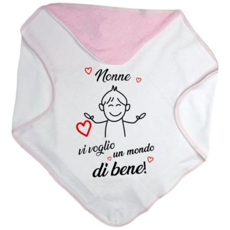 Accappatoio neonato nonno nonni ti voglio vi voglio un mondo di bene Per i nonni