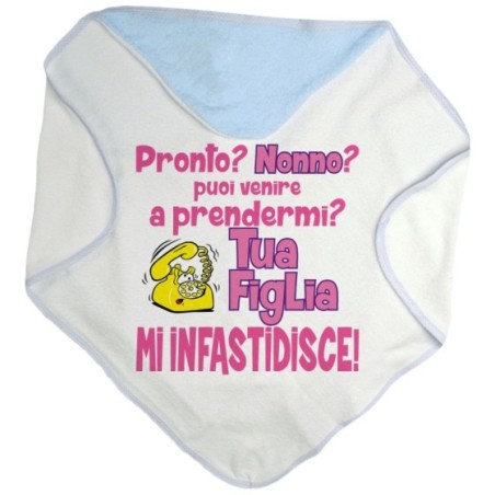 Accappatoio neonato pronto nonno nonna? puoi venire a prendermi? tua figlia mi infastidisce Per i nonni