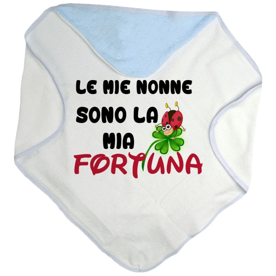 Accappatoio neonato il mio nonno i miei nonni sono la mia fortuna con coccinella Per i nonni