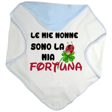 Accappatoio neonato il mio nonno i miei nonni sono la mia fortuna con coccinella Per i nonni