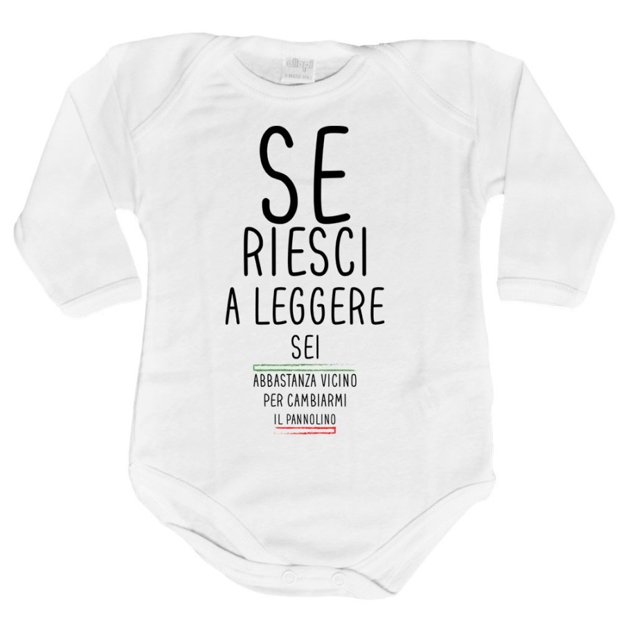 Body neonato se riesci a leggere sei abbastanza vicino per cambiarmi il pannolino Divertenti