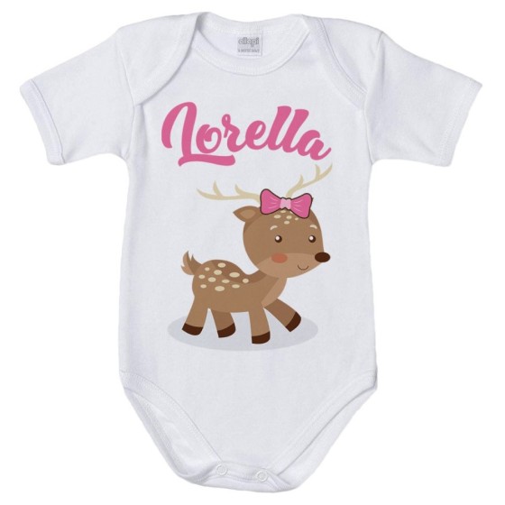 Body neonato personalizzato con nome baby cerbiatto Divertenti