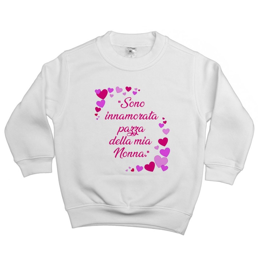 Felpa bambino sono innamorato pazzo del mio nonno dei miei nonni Per i nonni