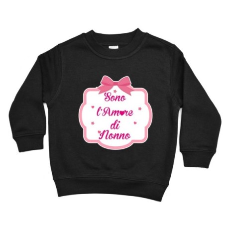 Felpa bambina personalizzabile con nome sono l'amore di...