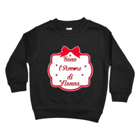 Felpa bambina personalizzabile con nome sono l'amore di nonno dei nonni con fiocco Per i nonni