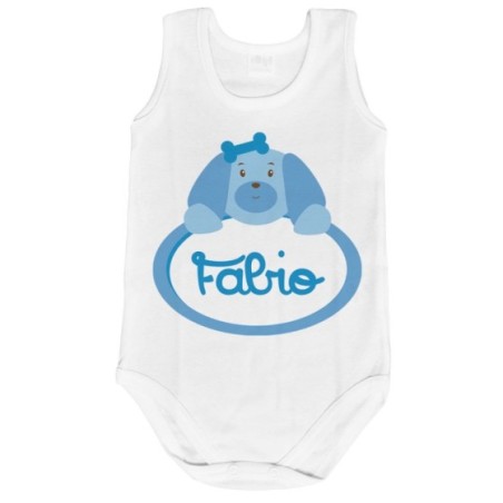 Body neonato personalizzato con nome cagnolino