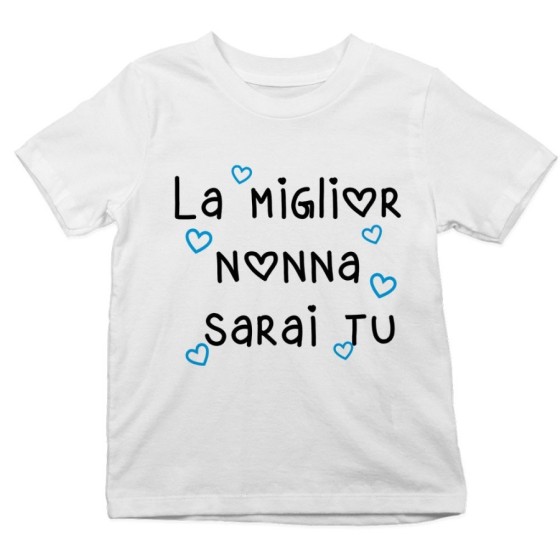 T-shirt bambino il miglior nonno i miglior nonni sarai sarete voi Per i nonni