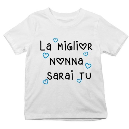T-shirt bambino il miglior nonno i miglior nonni sarai...