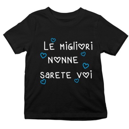 T-shirt bambino il miglior nonno i miglior nonni sarai sarete voi Per i nonni