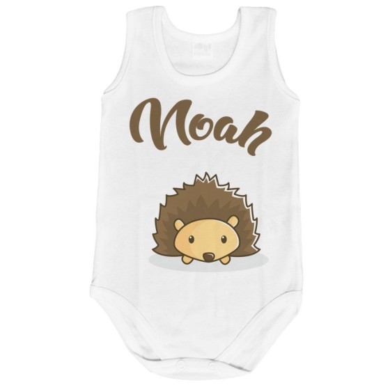 Body neonato personalizzato con nome baby riccio Divertenti