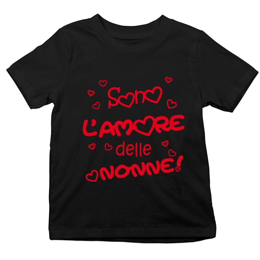 T-shirt bambino personalizzabile con nome sono l'amore del nonno dei nonni Per i nonni