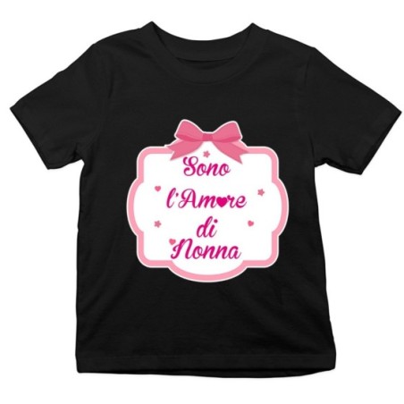 T-shirt bambino personalizzabile con nome sono l'amore di nonno dei nonni con fiocco Per i nonni