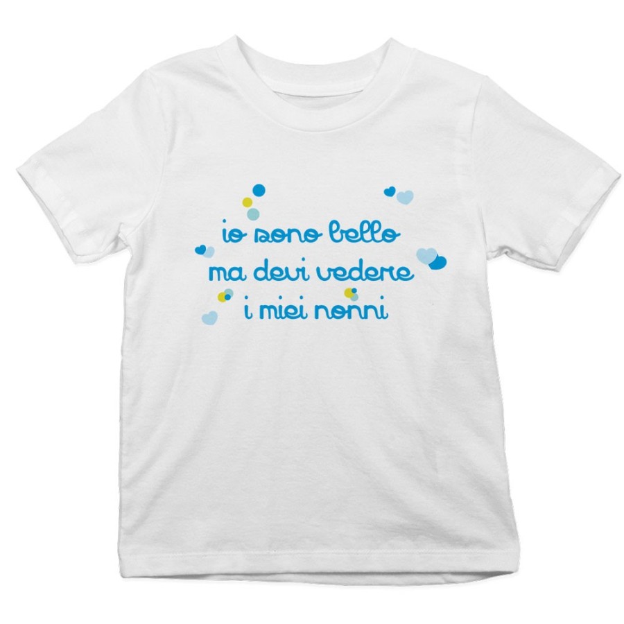 T-shirt bambino personalizzabile con nome io sono bella ma devi vedere mio nonno i miei nonni Per i nonni